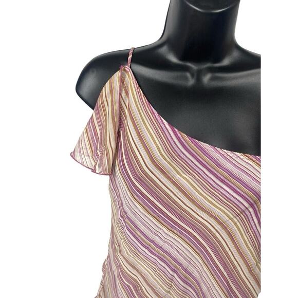 Charlotte Russe Y2K Tank Top Crop Chiffon L Whimsigoth Bratz Fairycore Purple - Picture 3 of 11